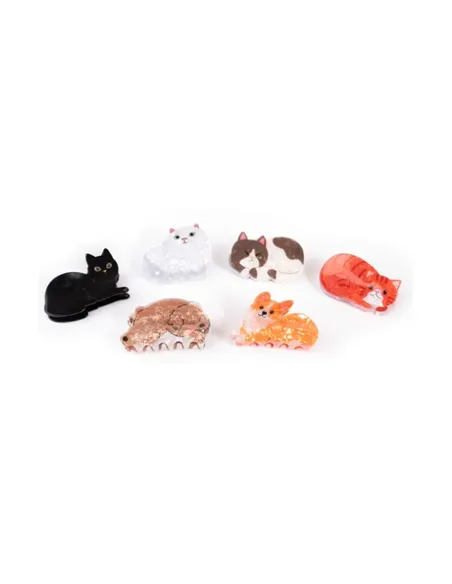 Pince à cheveux, chats et chiens, 6 styles assortis - great pretenders