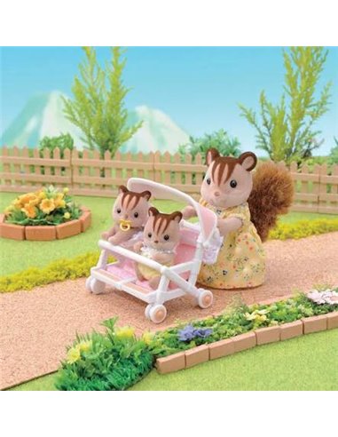 Sylvanian families - La poussette double