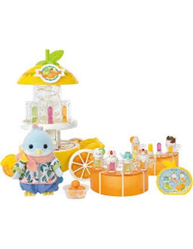 Sylvanian families - Le stand de jus de fruits