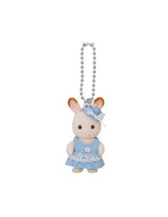 Sylvanian families - Porte-clés Lapin Chocolat bleu