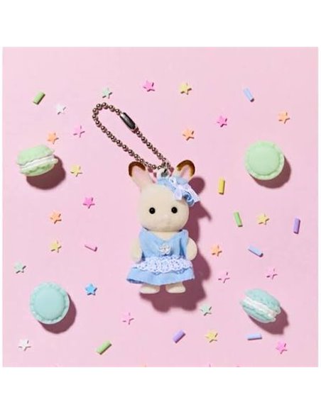 Sylvanian families - Porte-clés Lapin Chocolat bleu