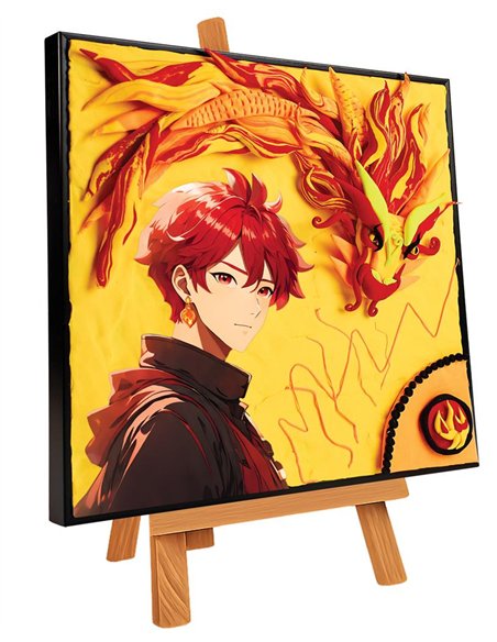 OKTO Art Sensoriel PEINTURE EN 3D: MANGA - FEU