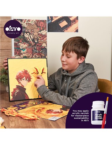 OKTO Art Sensoriel PEINTURE EN 3D: MANGA - FEU
