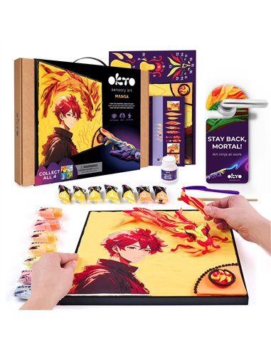 OKTO Art Sensoriel PEINTURE EN 3D: MANGA - FEU