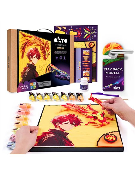 OKTO Art Sensoriel PEINTURE EN 3D: MANGA - FEU