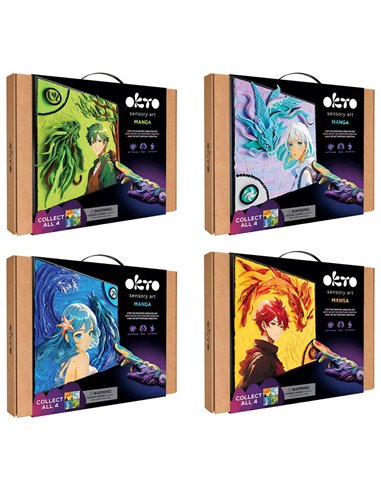 OKTO Art Sensoriel PEINTURE EN 3D: MANGA - EAU