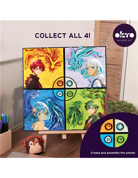 OKTO Art Sensoriel PEINTURE EN 3D: MANGA - EAU