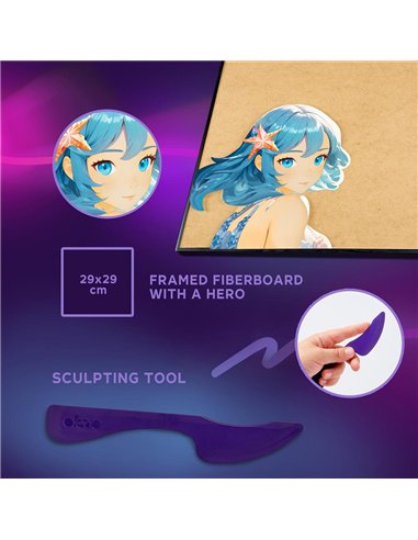 OKTO Art Sensoriel PEINTURE EN 3D: MANGA - EAU