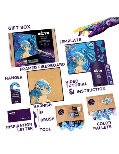 OKTO Art Sensoriel PEINTURE EN 3D: MANGA - EAU