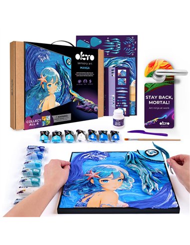 OKTO Art Sensoriel PEINTURE EN 3D: MANGA - EAU