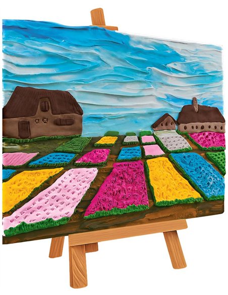 OKTO Art Sensoriel PEINTURE EN 3D: CHEF-D'OEUVRE - DES FLEURS EN HOLLANDE