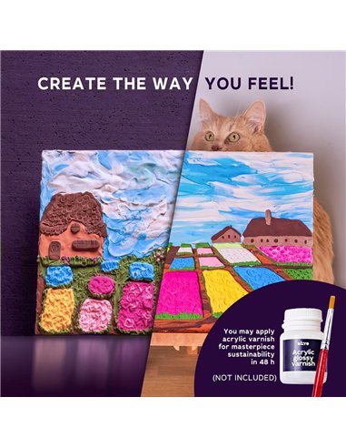 OKTO Art Sensoriel PEINTURE EN 3D: CHEF-D'OEUVRE - DES FLEURS EN HOLLANDE