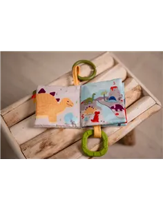 Livre Tissu bébé - Les Amis Dinos - little big friends 2