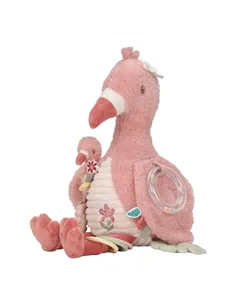 Peluche d'activités Flamant rose - Safari friends - little dutch 2
