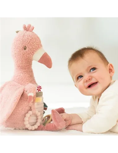 Peluche d'activités Flamant rose - Safari friends - little dutch