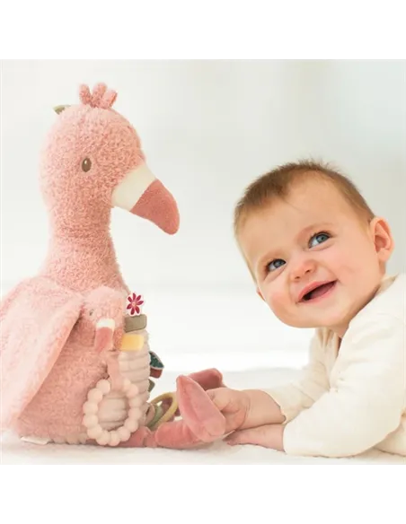 Peluche d'activités Flamant rose - Safari friends - little dutch