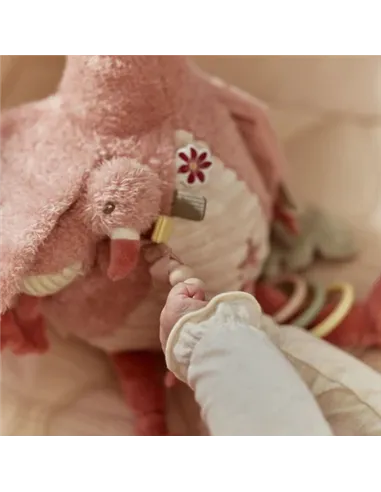 Peluche d'activités Flamant rose - Safari friends - little dutch