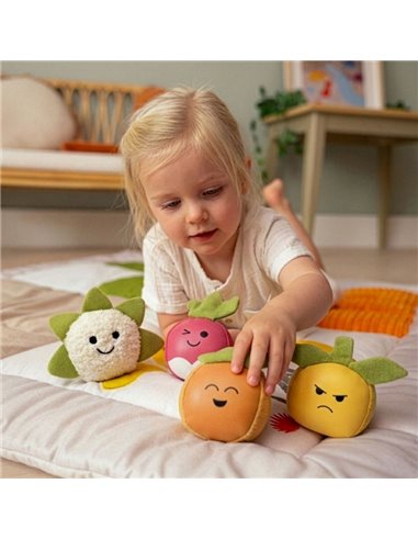 Les Dooballs - Set de 4 balles doudous - Potager - little big friends