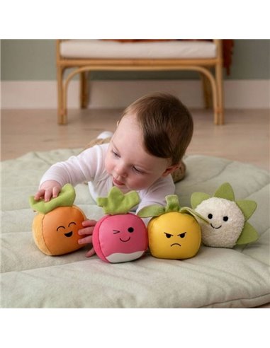 Les Dooballs - Set de 4 balles doudous - Potager - little big friends