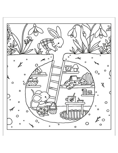 Coffret jolis colos cosy + 10 feutres double pointe - les amis de la forêt