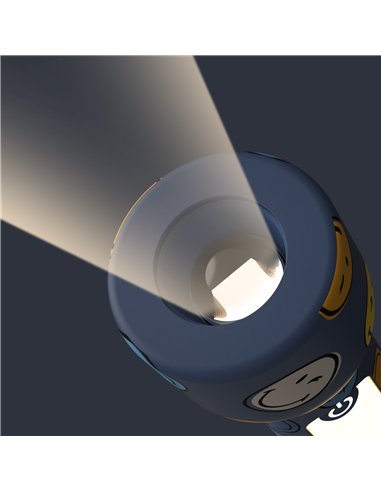 Lampe torche Smiley Glowy - Bleu - mobility on board