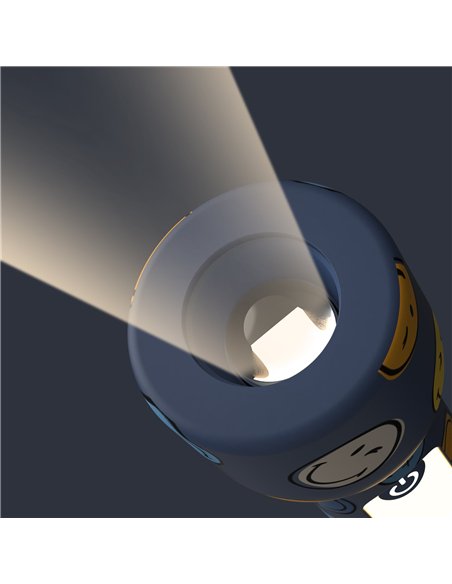 Lampe torche Smiley Glowy - Bleu - mobility on board