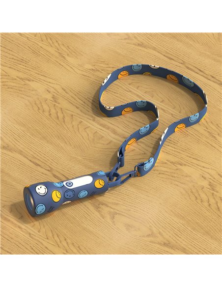 Lampe torche Smiley Glowy - Bleu - mobility on board