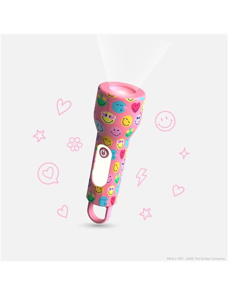 Lampe torche Smiley Glowy - rose - mobility on board
