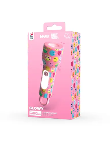 Lampe torche Smiley Glowy - rose - mobility on board