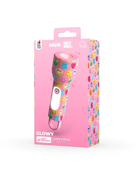 Lampe torche Smiley Glowy - rose - mobility on board