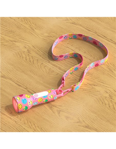 Lampe torche Smiley Glowy - rose - mobility on board