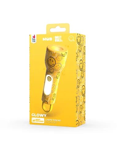 Lampe torche Smiley Glowy - jaune - mobility on board