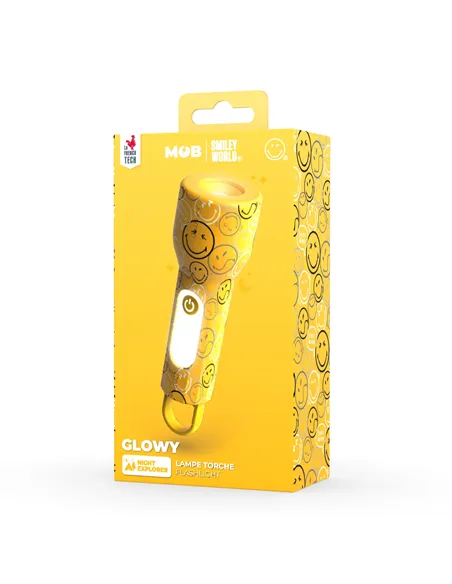 Lampe torche Smiley Glowy - jaune - mobility on board