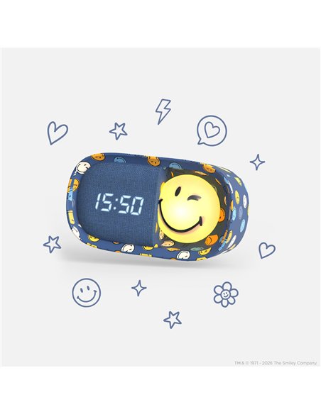Réveil DREAMY CLOCK BLUE SMILEY - mobility on board