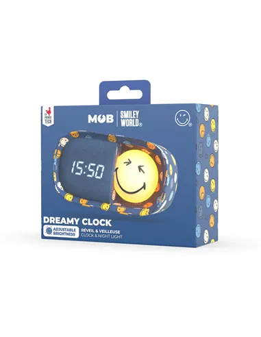 Réveil DREAMY CLOCK BLUE SMILEY - mobility on board
