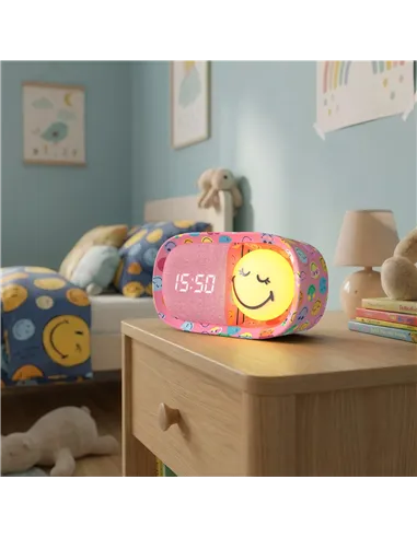 Réveil DREAMY CLOCK rose SMILEY - mobility on board