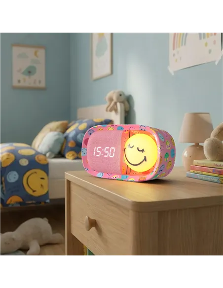 Réveil DREAMY CLOCK rose SMILEY - mobility on board