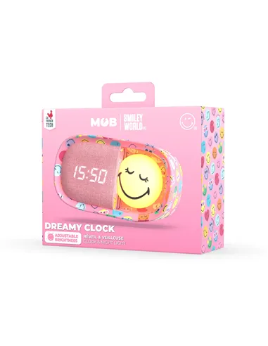 Réveil DREAMY CLOCK rose SMILEY - mobility on board