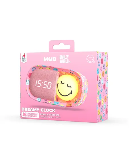 Réveil DREAMY CLOCK rose SMILEY - mobility on board
