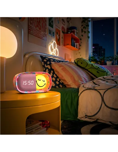 Réveil DREAMY CLOCK rose SMILEY - mobility on board
