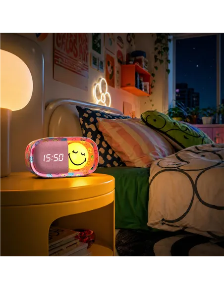 Réveil DREAMY CLOCK rose SMILEY - mobility on board