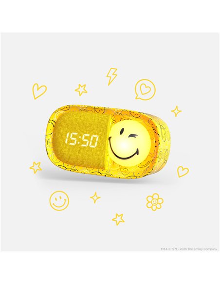 Réveil DREAMY CLOCK jaune SMILEY - mobility on board