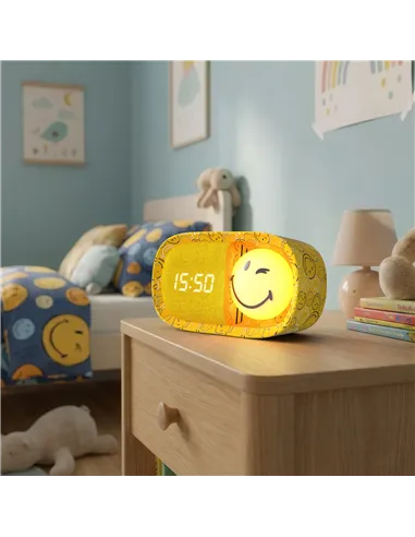Réveil DREAMY CLOCK jaune SMILEY - mobility on board