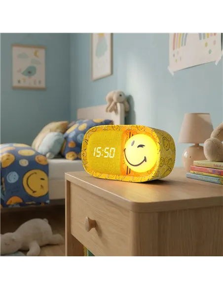 Réveil DREAMY CLOCK jaune SMILEY - mobility on board