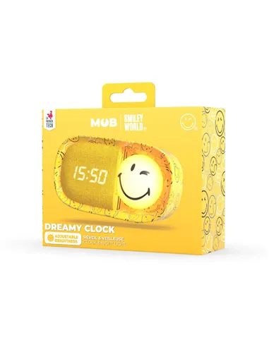 Réveil DREAMY CLOCK jaune SMILEY - mobility on board