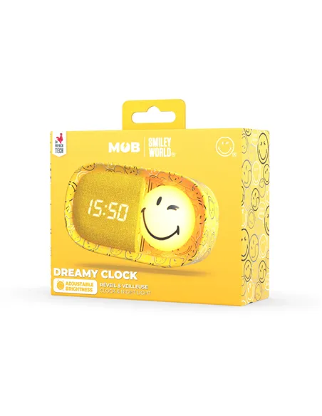 Réveil DREAMY CLOCK jaune SMILEY - mobility on board