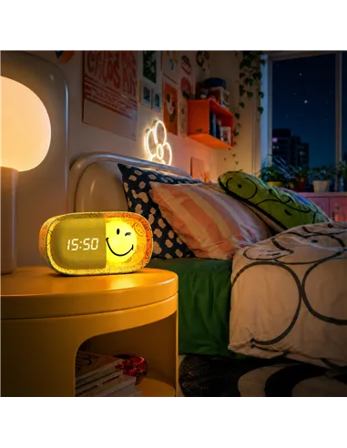 Réveil DREAMY CLOCK jaune SMILEY - mobility on board