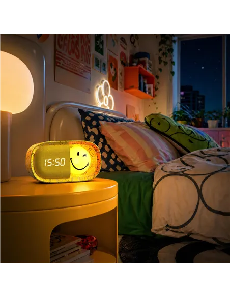 Réveil DREAMY CLOCK jaune SMILEY - mobility on board