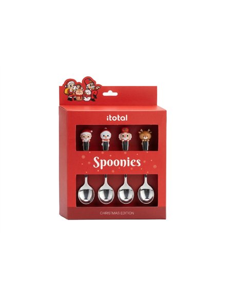 Lot de 4 cuillères à café assorties XMAS noël - itotal