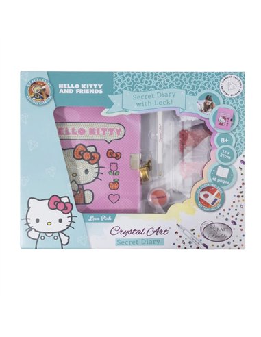 CRYSTAL ART Journal intime à diamanter Hello Kitty